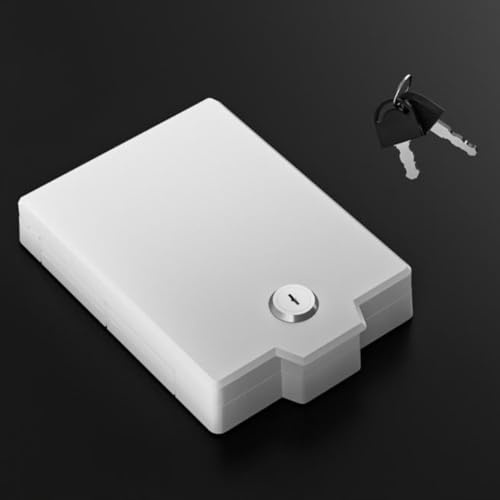 Thermostat Box With 2 Keys, Wall-mounted Thermostat Protective Cover For Central Air Conditioning Panel And Socket, 128X94X25mm(White)