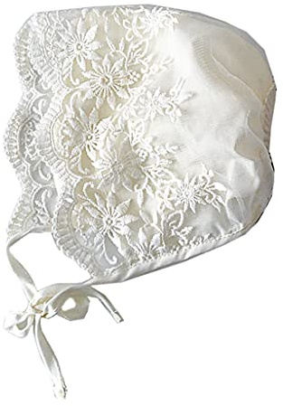 NIHENHAO Babymütze mit Spitze für Neugeborene süße Baumwolle für Kinder Mädchen Prinzessin Säugling Kleinkind atmungsaktive Motorhaube für Sonnenhut Geschenk aus Baumwolle