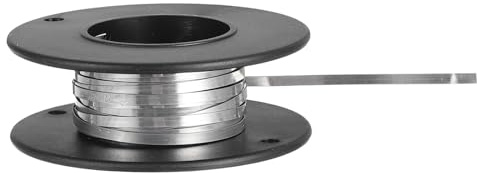QUARKZMAN Flachheizdraht 2m, 0.1mm x 2mm Nichrome Heizdraht, 4.65 Ohm/m Stabiler Heizwiderstand, Flexibler Heizdraht für Schaumstoffschneider, DIY Heizelement, mit Schwarz Rolle, Silber