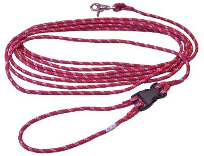 DOGS and MORE Schleppleine mit Abnehmbarer Handschlaufe - 10 Meter aus hochwertigem Seil in Rot