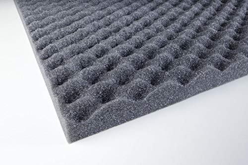 Eurokustik Noppenschaum - PU WAVE TOP Anthrazit 100x50x3cm, 0,5m², Schallabsorber, Polyurethan