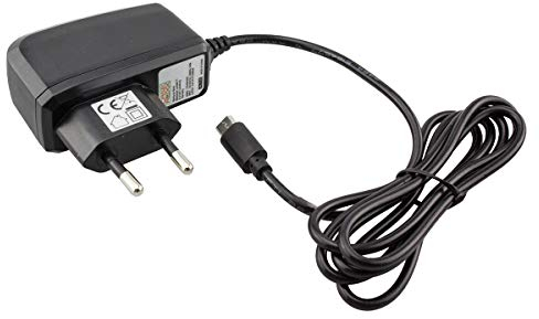 caseroxx Cable Cargador Smartphone Cargador para ZTE Axon, Cargador Fuente de alimentación para Cargar el móvil (Cable Flexible y Estable en Negro)