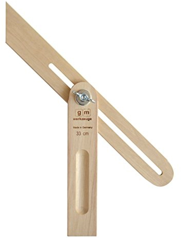 GM Schmiege aus Weißbuchenholz 330mm, Winkelmesser aus Holz, Winkel GM - Qualität