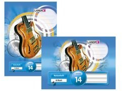 LANDRÉ 100050437 LANDR Schulheft DIN A4, Lineatur 20/blanko, 32 Blatt