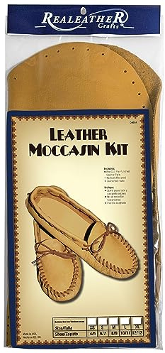 Realeather Crafts Leather Leathercraft Kit Scout Moccasin-Size 8/9