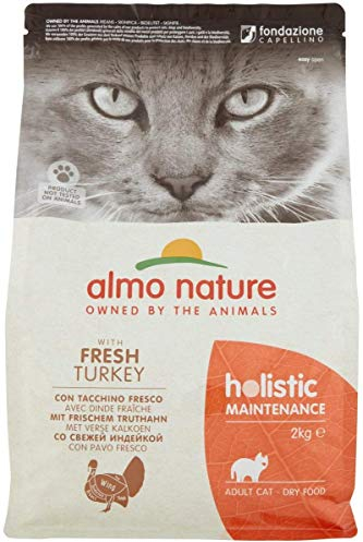 Almo Nature Holistic Maintenance Trockenfutter für Katzen mit frischem Truthahn 2Kg