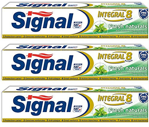 Signal dentifrice integral 8 fresh naturals 75 ml - Lot de 3