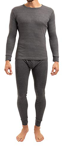 MT Herren Ski- & Thermowäsche Set - Lange Unterwäsche Weiche Innenseite - Anthrazit XL
