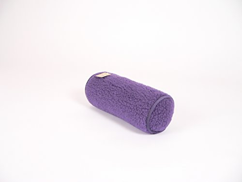 Nackenrolle Wolle lila 42 cm x 14 cm