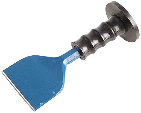 DURATOOL 100mm x 220mm Brick Bolster Chisel – Carbon Steel Blade with Protective Hand Guard, Hardened & Tempered, Powder-Coated, Construction & Masonry Tool (D02338)