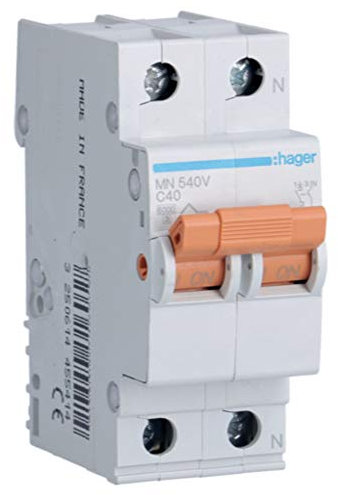 Hager MN540V Interruptor automático magnetotérmico, Blanco