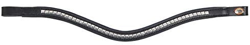 Hans Melzer Horse Equipment Stirnriemen Kreuth, schwarz/silber, Warmblut