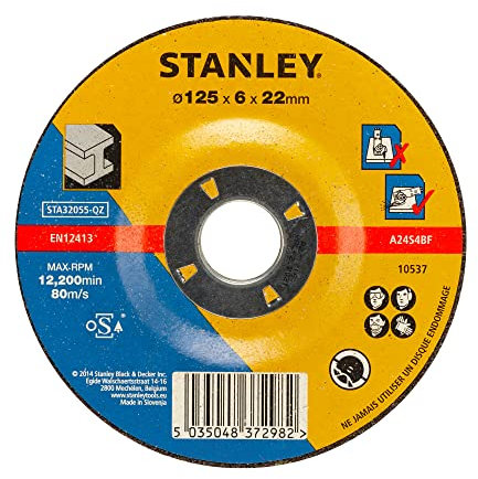 STANLEY -Disque Aggloméré à Ebarber le Métal 125x22x6 - STA32055-QZ