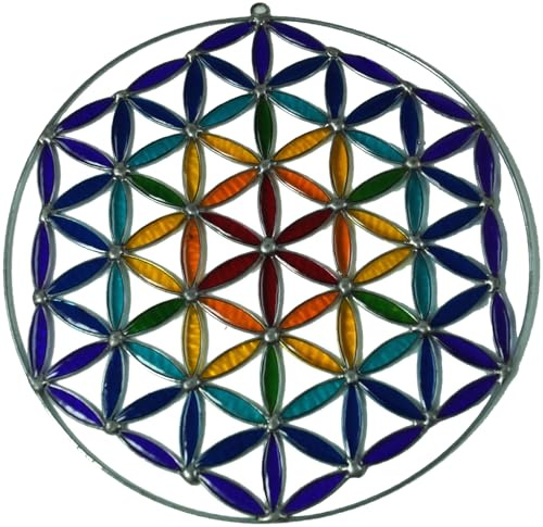 Sonnenfänger, Suncatcher aus Metall, handgefertigt, Blume des Lebens | Metall-Sonnenfänger, zauberhafte Lichtspiele, einzigartiges Design, ideal für Dekoration