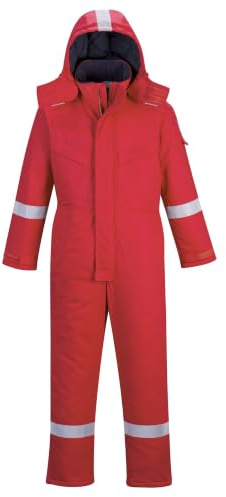 Portwest FR Anti-Static Winter Coverall, Size: XXL, Colour: Red, FR53RERXXL
