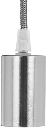 Smartwares IDE-60013 A++ to E, Kreative Pendelleuchte, Retro Deckenleuchte für E27 Leuchtmittel, Metall, Silber, 9,5 x 9,5 x 13,5 cm