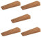 5 x sossai® Türkeil | TSK95 | Türstopper (5 Stk.) aus Hartgummi | Farbe: Kork