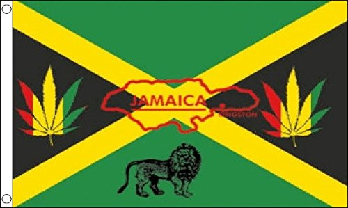 Bandera de Jamaica Reggae de 5 pies x 3 pies, grande