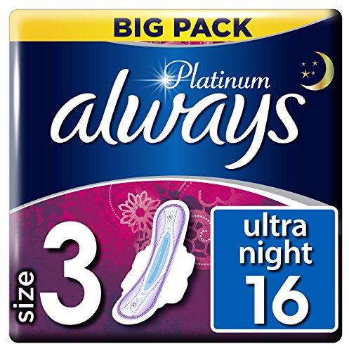 Always Platinum Night (Size 3) Wings 16 Pads x 4