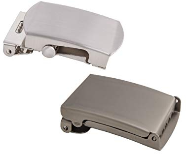 Shenky 2er Set 4cm Gürtelschnalle 40mm, matt und silber, Schnalle 40mm für Stoffgürtel und Militärgürtel, Gürtelschnalle Herren