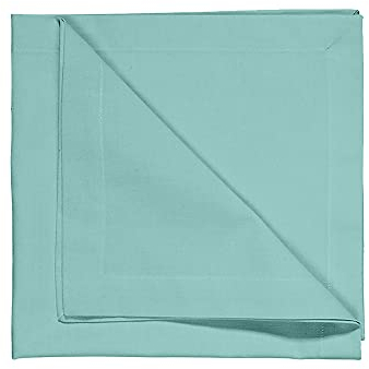 LINUM Robert 4er-Set Stoffservietten 45x45 cm, 100% Baumwolle, Maschinenwaschbar, Alttürkis