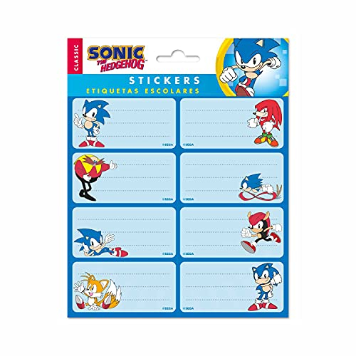 Erik Sticker Aufkleber Sonic The Hedgehog - Etiketten selbstklebende Etiketten zum Beschriften