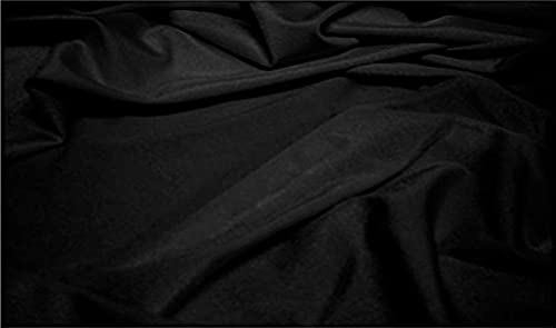 FABRICS-CITY OEKO-TEX HOCHELASTISCH LYCRA STOFF 150X50CM LYCRASTOFF BADEMODE BADEANZUGSTOFF 4-WEGE SPANDEX FABRIC IDEAL FÜR TANZ SPORT KOSTÜM ARMLINGE SWIMWEAR FIGURFORMEND (Schwarz, 50x150cm)