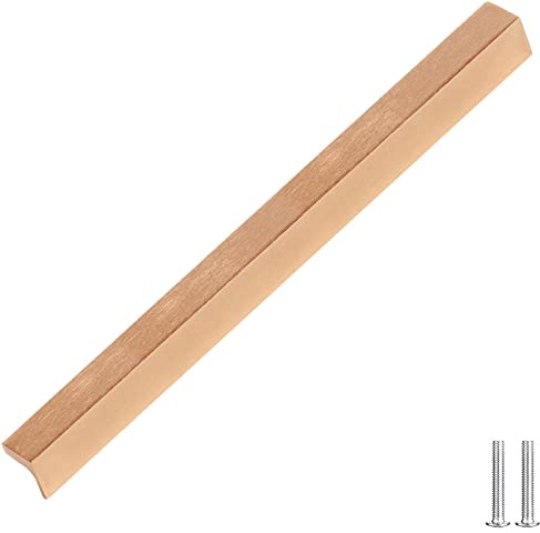 Decoranddecor Contemporary Pull Handles Solid Metal for Cabinets (224mm Between Hole Centres, Matt Rose)