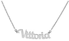 NADIR Collana Unisex Nome in Argento 925% Anallergico Made in Italy (Vittoria)