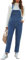 Roskiky Salopette da donna in denim, elasticizzati, dritta, in jeans, vestibilità normale, con cinghie regolabili, Blu, M