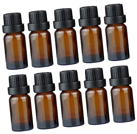Beavorty 20pièces Bouteilles Verre Rechargeables Lot De Flacons Pour Huiles Essentielles Et Cosmétiques Parfaites Pour Voyage Et Faciles à Utiliser