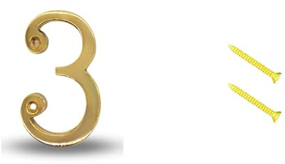SOLID METAL BRASS HOUSE NUMBERS, Front Door Home 0 1 2 3 4 5 6 7 8 23