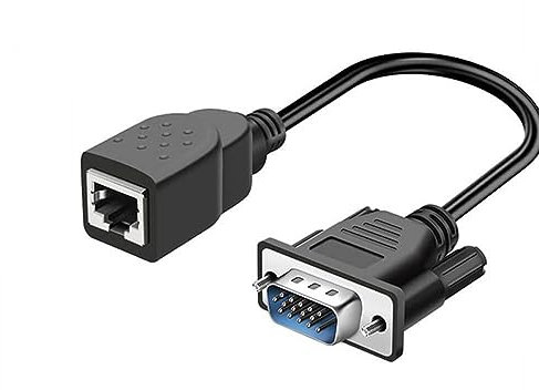 Elecbee VGA 15 Pin Female To Cat5 Cat6 RJ45 Female Network Cable Extender Connector Adapter