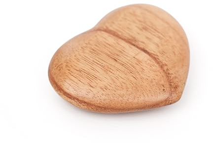 Handschmeichler Glücksbringer Herz aus Holz - Holzherz ohne Gravur und natürlicher Maserung (Klein)