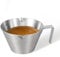 YARRAMATE Taza de espresso con asa, accesorios de espresso de acero inoxidable, taza medidora de metal de doble boquilla con doble escala, vaso de chupito con boca en forma de V, 3.4