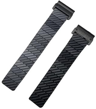 Cinturino in fibra di carbonio da 20/22mm adatto for Garmin Fenix ​​5 5S Plus 6 6S Pro 7 7S Descent MK2S cinturino magnetico for Smartwatch Forerunner 945 (Color : Black, Size : For Fenix 7)