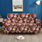 DOTBUY-SHOP Vintage-Rosen Elastische Sofa Überzug Couch Uberzug 1 2 3 4 Sitzer Weicher Stretchbezug Sofabezug Sofa Cover Universal Sofaschoner Möbelschutz (2 Sitzer,Rostrot)