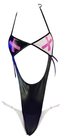 JasmyGirls Lingerie cosplay anime fronde bikini coquine tenue pour femme Halloween nonne costume rave, maillot de bain gothique