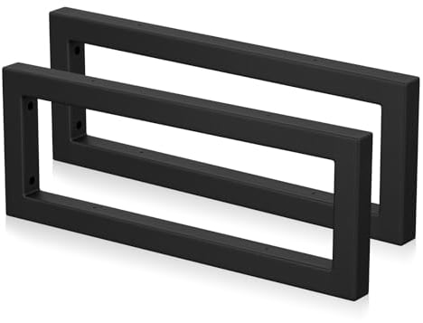 Mordx 2 Supporti da Parete, Design per Lavabo, Supporto per Scaffali, Consolle per Lavabo, Porta Asciugamani (Nero, 40 cm)