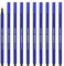 Westcott STORYLINER Fineliner blau 10 Stück | Premium Fineliner mit 0,4mm Strichstärke | Präzise Strichführung, metalleingefasste Spitze, schnelltrocknende Tinte auf Wasserbasis | E-737777 00