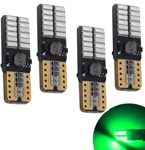 YaaGoo 501 W5W T10 LED Car Blubs for Interior Exterior Number Plate Light Dome Roof Cabin Courtesy light lamp Bulb(4pcs,Green)