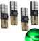 YaaGoo 501 W5W T10 LED Car Blubs for Interior Exterior Number Plate Light Dome Roof Cabin Courtesy light lamp Bulb(4pcs,Green)