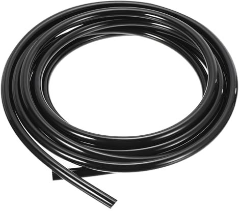 Rebower Pneumatic Tubing Pipe,12mm x 8mm Black PU Polyurethane Tube,16.4FT 5M,PU Air Line Tubing Hose Tubes for Air Compressor,Fluid Transfer,Air Brake