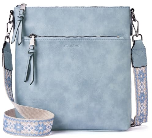 Roulens Mittel Damen Umhängetaschen, Leicht Damen Schultertasche aus Veganes Leder, Crossbody Bags für Frauen mit Verstellbar Abnehmbar Breiter Gurt