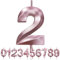 Makoto Nobu Number 2 Birthday Candle, 3D Design Rose Gold Glitter, Happy Birthday Cake Topper, Wedding Anniversary - 1pc (Pink Gold)