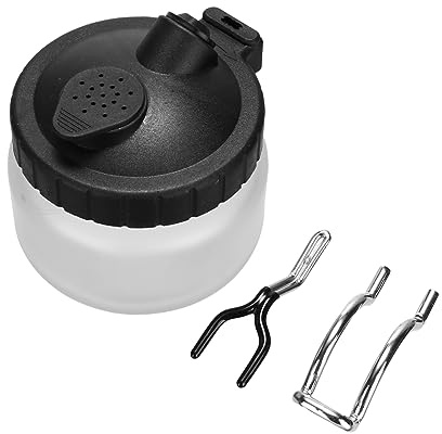 TEHAUX Airbrush Cleaning Tool Professional Spray Pen Cleaning Kettle Metal Pen Holder for Waste Liquid Collection Practical Supply