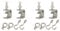 Sxmrmnx 4X Stainless Steel Small C Clamp with Ring, C Clamp,Pipe Clamp Hooks for Hanging, Beam Clamp with Ring for Woodworking