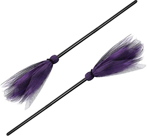 BESTonZON 2stücke Halloween Hexenbesen Für Cosplay Requisiten Für Karneval Und Kostümparty Leicht Und Tragbar Aus Robustem