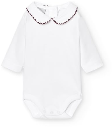 BABIDU Body Neonato a Maniche Lunghe in 100% Cotone, Tutina Neonato Realizzato in Tessuto Morbido, Traspirante e Anallergico per Pelli Sensibili, Body in piqué con Collo a Polo, Abbigliamento Unisex