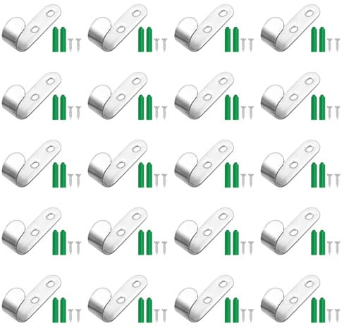Elthmpr 20 Stück Planenhaken Netzhaken, 50x13x2,5mm, Abspannhaken für Anhänger Plane, Robuste Befestigungshaken für PKW-Anhänger-Zubehör